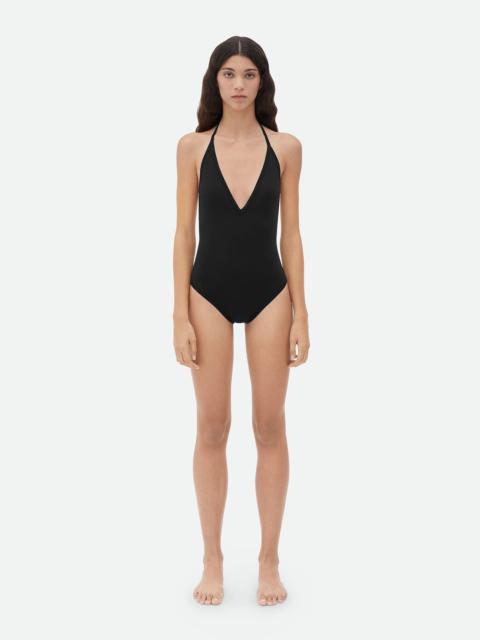 Bottega Veneta Stretch Nylon Halter Neck Swimsuit