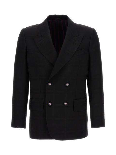 Etro Check Double-Breasted Blazer