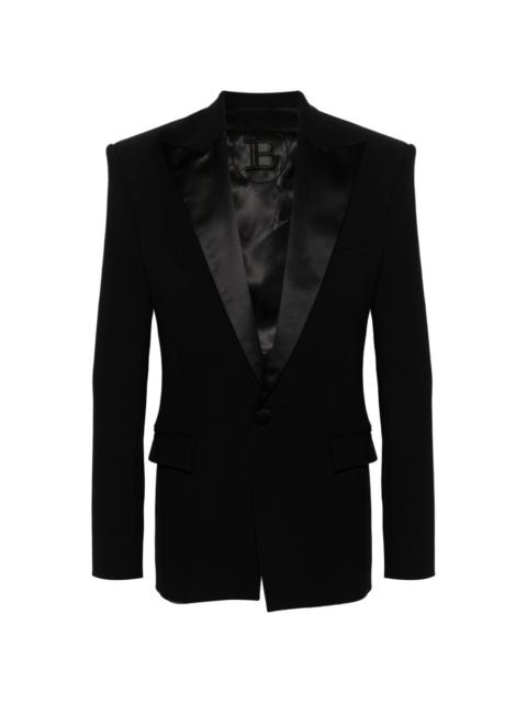 satin-lapel blazer