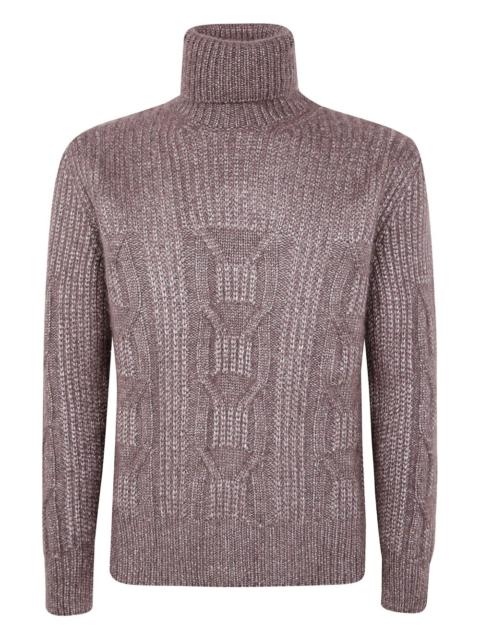 ZEGNA cable-knit turtleneck sweater