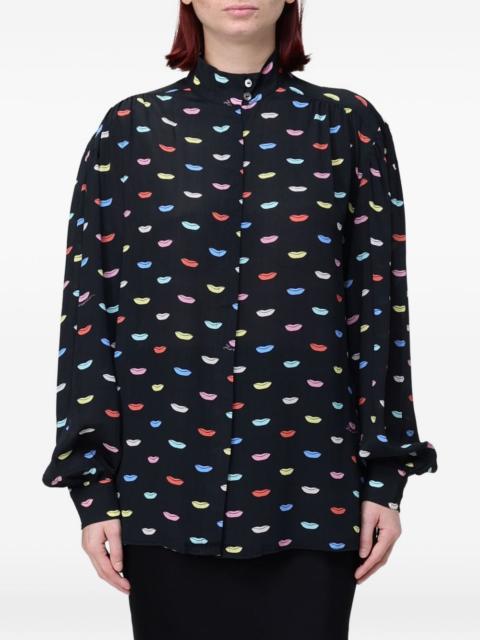 FIORUCCI lips-print high-neck shirt