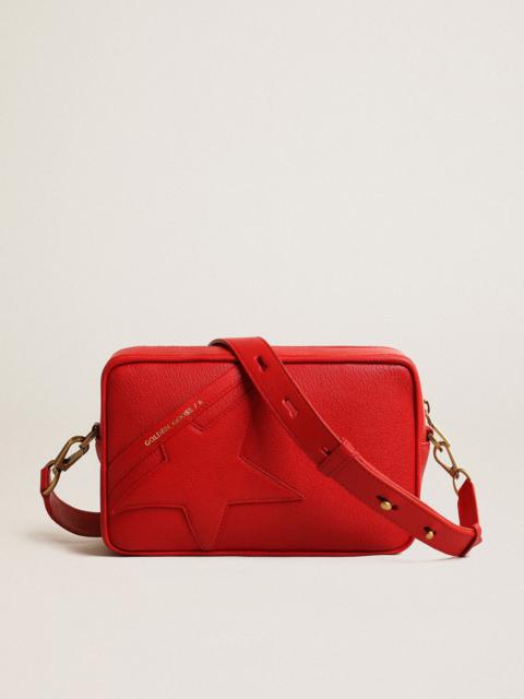 Women’s Star Bag in bright red leather