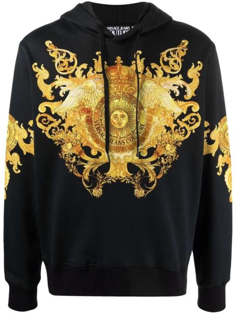 VERSACE JEANS COUTURE baroque-print cotton hoodie