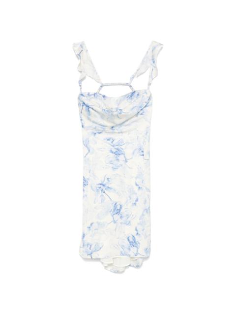 maje floral mini dress