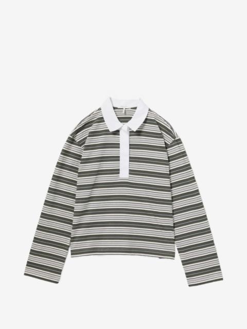 rag & bone striped long-sleeve polo shirt