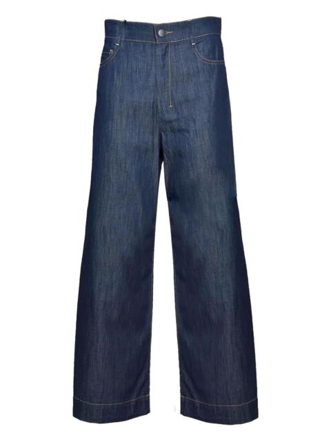 Max Mara contrast-stitching jeans