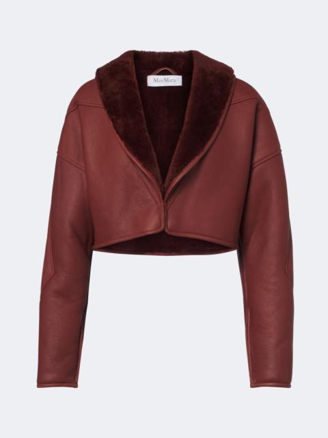 Max Mara Cropped leather jacket
