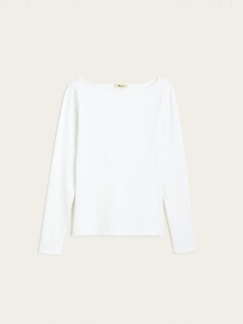 Madewell The Boatneck Layering Tee in Utility Rib
