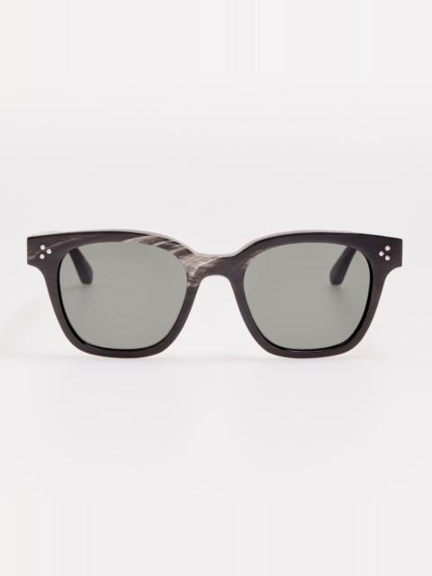 LINDA FARROW Sanchez Sunglasses in Buffalo Horn and 925 Sterling Silver