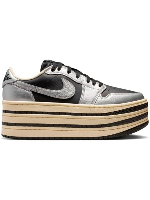 Jordan Jordan 1 Low Triple Stack Metallic Silver Black (Women's)