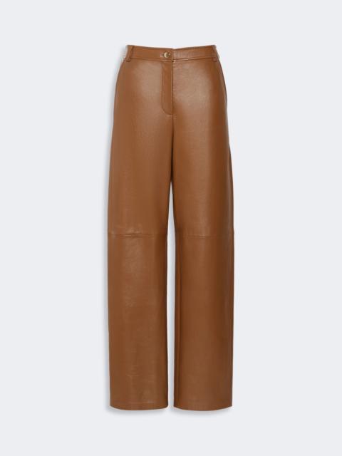 Max Mara LEGNO Nappa leather barrel-leg trousers - CARAMEL