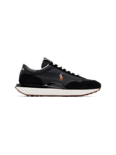 Polo Ralph Lauren Black Train 89 Suede & Mesh Sneakers