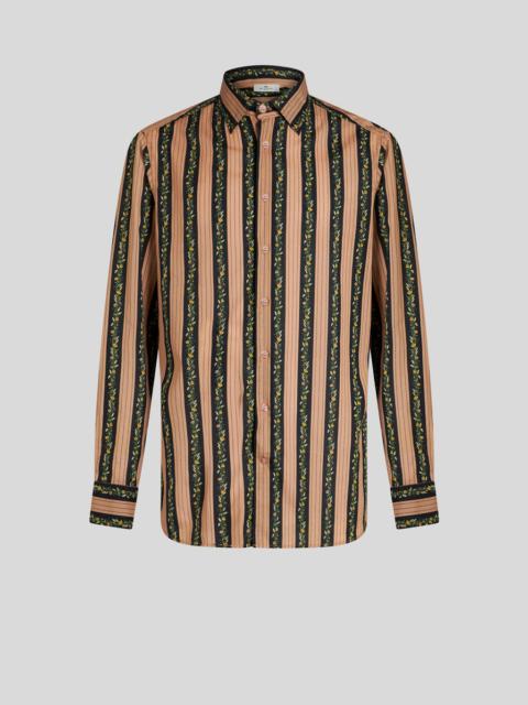 Etro STRIPED SHIRT WITH FLOWERS