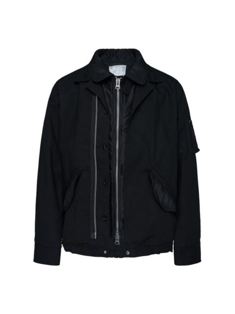 sacai Cotton Nylon Oxford Blouson
