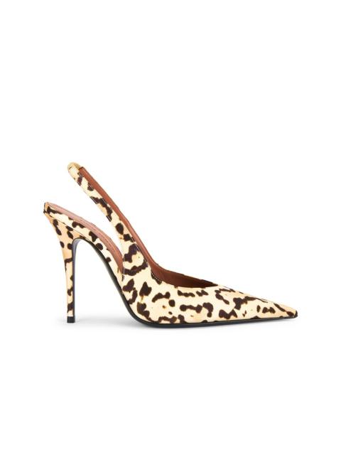 Amina Muaddi Anok 105 Print Satin Sling Pump