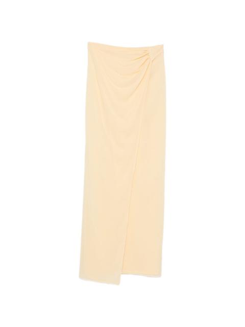 THE ANDAMANE Phoebe draped midi skirt