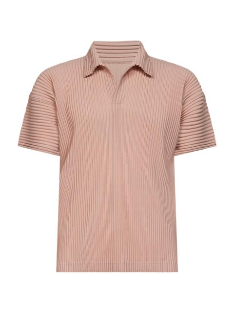 ISSEY MIYAKE Natural wine red COLOR PLEATS 2 polo shirt