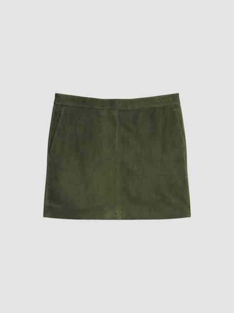 Theory Women's Suede Mini Skirt - Ivy