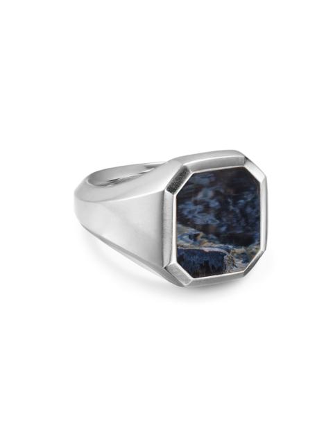 DAVID YURMAN Men's Streamline Signet Ring in Sterling Silver - Pietersite