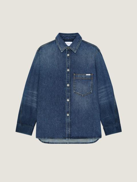 Givenchy COUTURE SEAM SHIRT IN BLUE DENIM