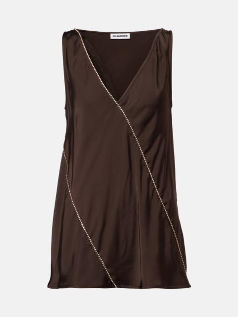 Jil Sander Embellished satin top