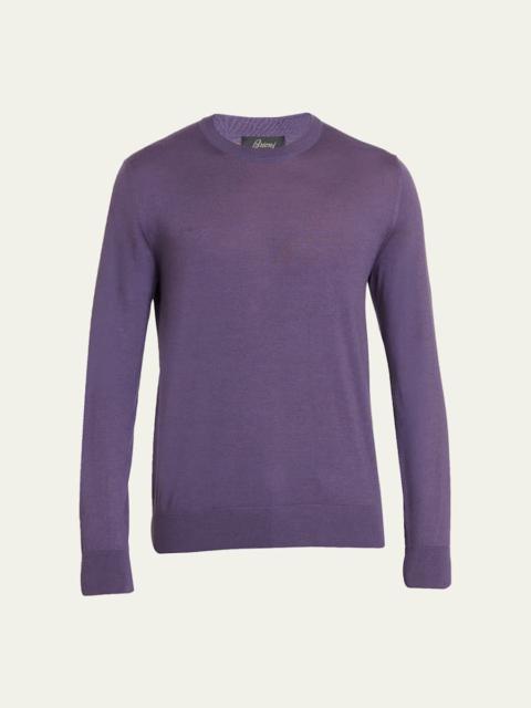 Brioni Men's 12GG Knit Cashmere Crewneck Sweater