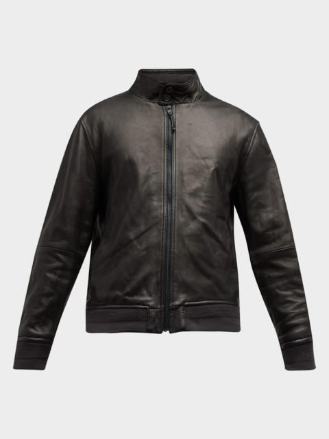 Vince Men & apos;s Harrington Leather Bomber Jacket
