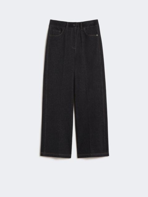 Max Mara Denim-effect jersey trousers - ULTRAMARINE