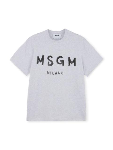 MSGM Cotton T-shirt with brushed logo