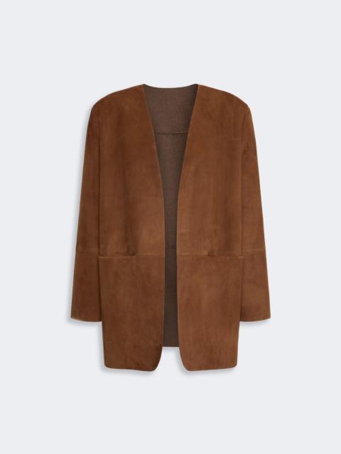 Max Mara FUMATO Suede jacket - BROWN