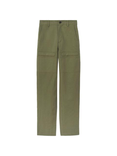 mid-rise cotton cargo pants