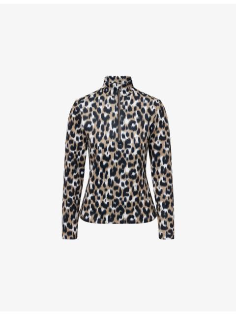 Fusalp Orion Leopard Thermal Layer Stretch-Woven Top