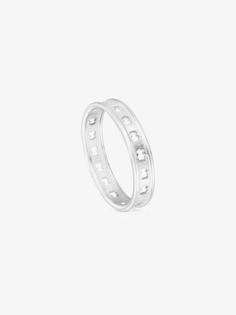 TOUS Silver TOUS Bear Row ring with bear silhouettes