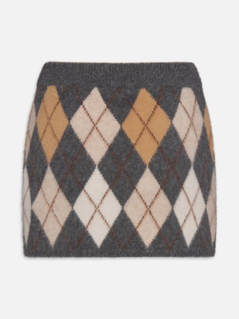 FRAME The Brushed Argyle Skirt