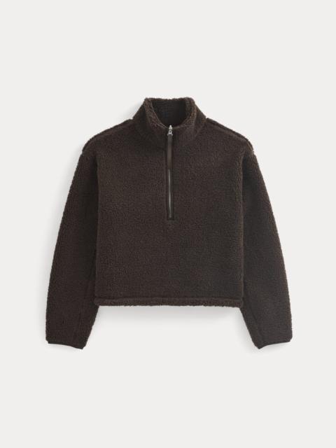EVERLANE REVERSIBLE TEDDY HALF-ZIP PULLOVER