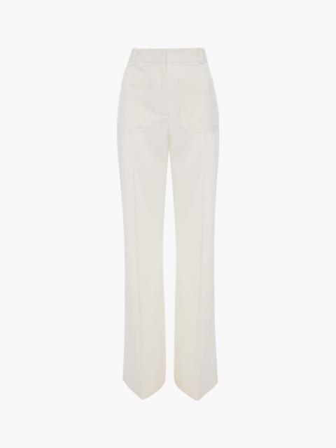 Victoria Beckham Alina Trouser In Ivory