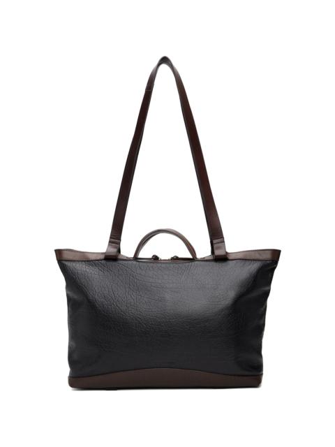 Dries Van Noten Black & Brown Leather Tote