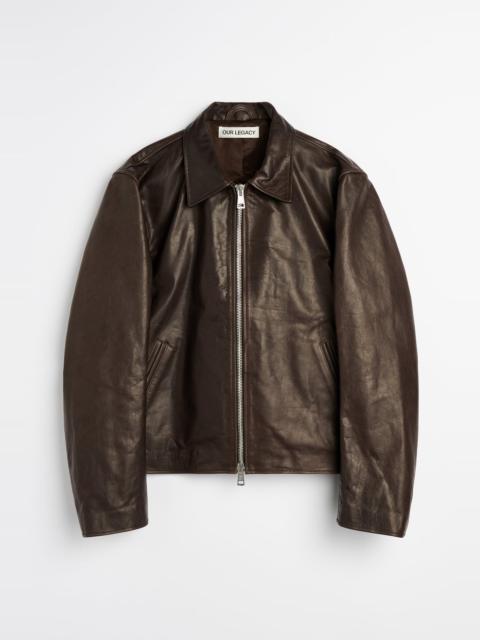 Our Legacy Mini Jacket Matted Brown Waxed Bovine