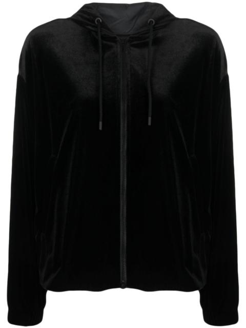 EMPORIO ARMANI zip-up chenille hoodie