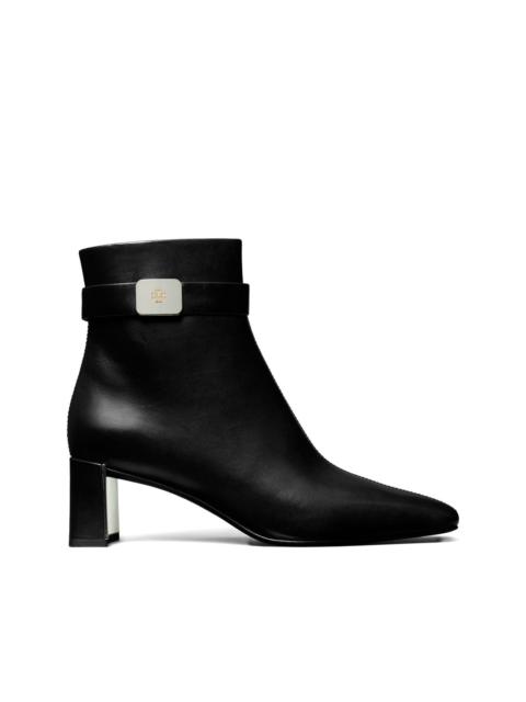 TORY BURCH 55mm leather buckle-strap ankle boots