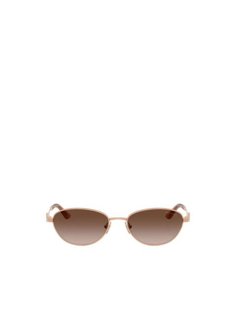 JIMMY CHOO crystal-embellished oval-frame sunglasses