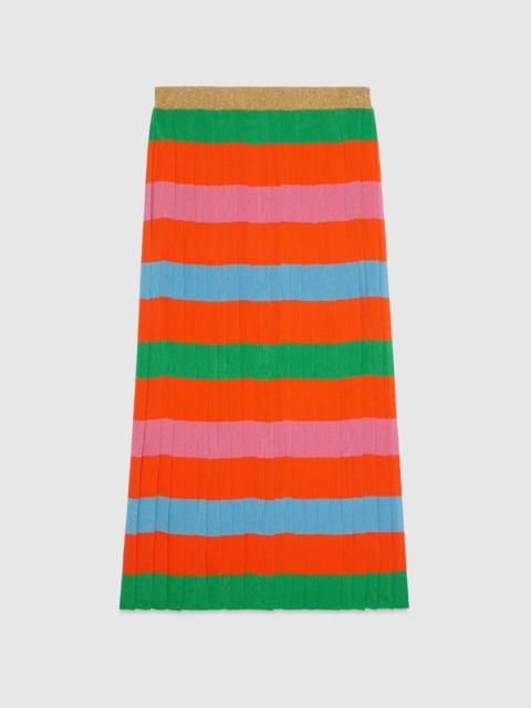 スカート GUCCI Multicolor viscose blend skirt (743210XKC8I 7548) Viscose blend striped skirt in multicolour | GUCCI® SG