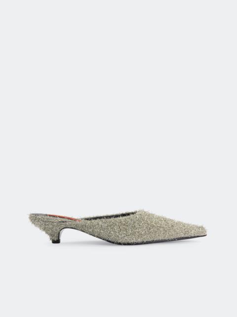 SIMONMILLER Tinsel Arrow Mule In Silver