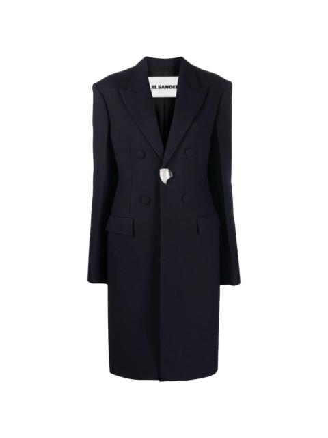 single-button wool coat