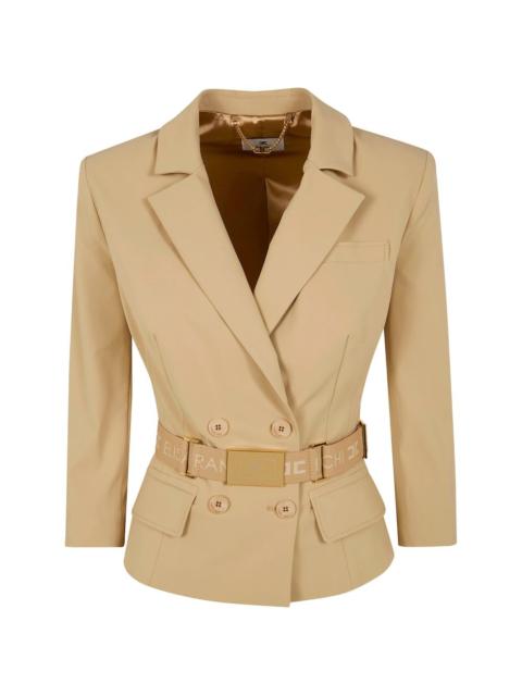 ELISABETTA FRANCHI belted double-breasted jacket