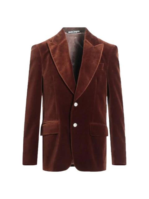 Palm Angels Velvet Suit Jacket "Brown" PMEN024F22FAB0016060