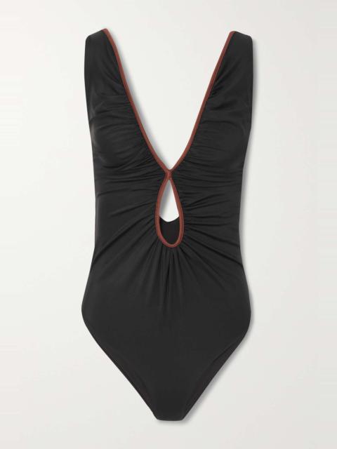Johanna Ortiz + NET SUSTAIN Malick cutout open-back recycled swimsuit