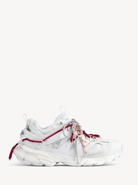 BALENCIAGA Men's Track Trail Laces Sneaker in White/red/grey/black
