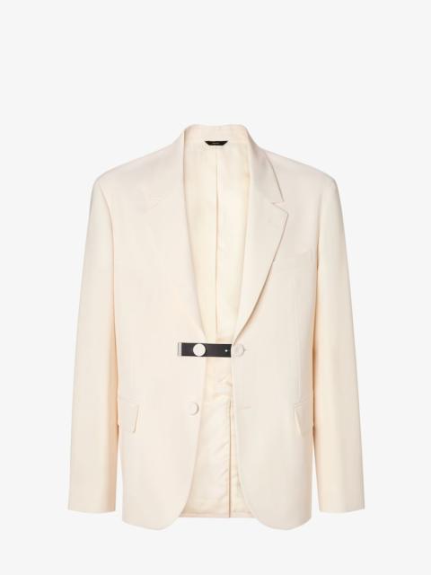 FENDI Jacket Beige wool gabardine blazer