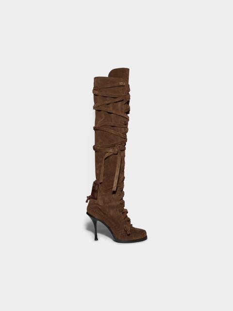 FRINGES HEELED BOOTS